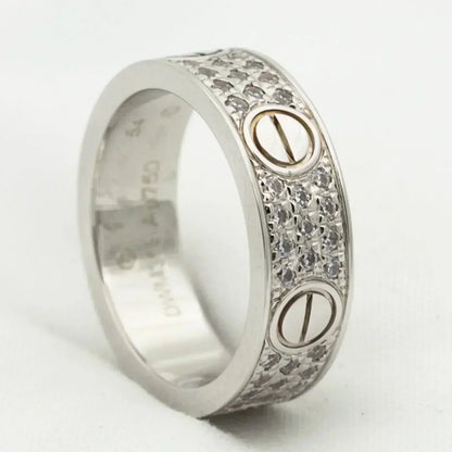 [Vicky]LOVE RING 5.5MM DIAMONDS PAVED