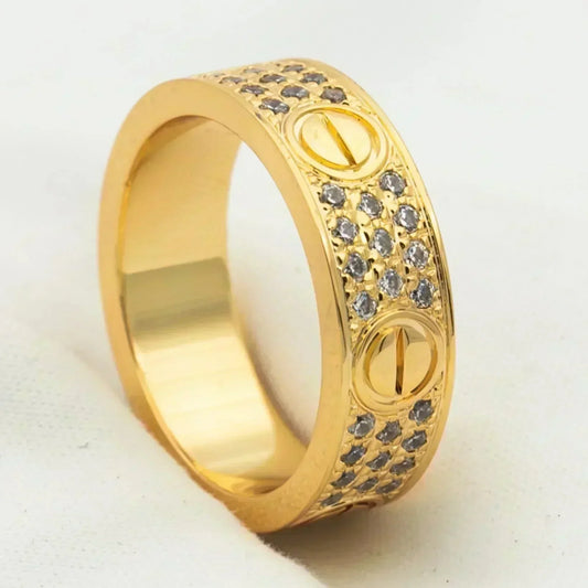 [Vicky]LOVE RING 5.5MM DIAMONDS PAVED