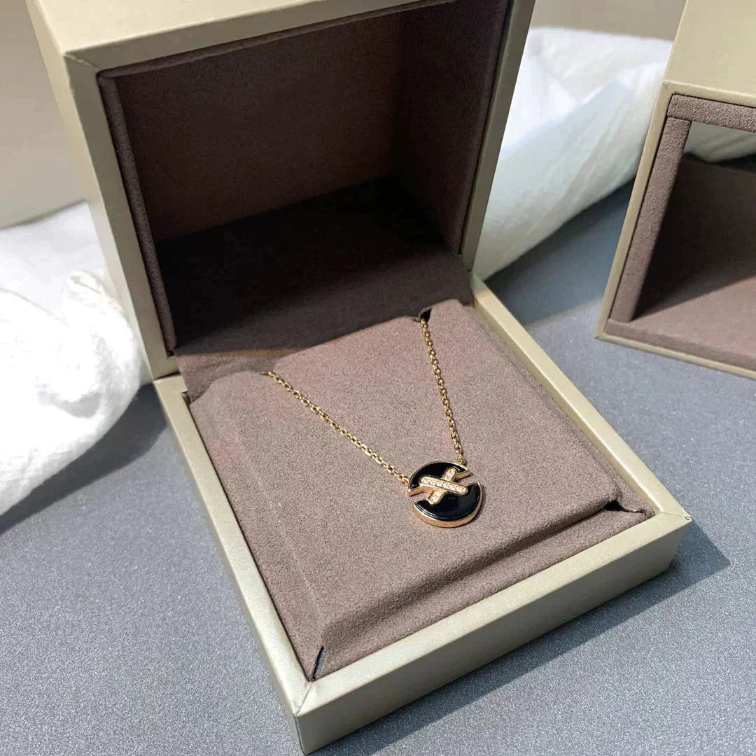 [Vicky]JEUX DE ROSE GOLD DIAMOND NECKLACE