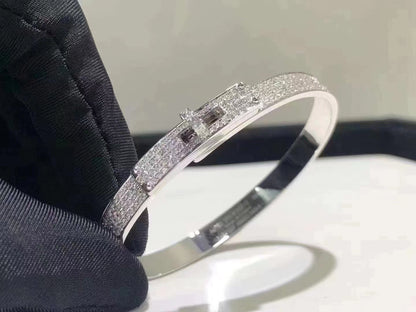 [Vicky]HM KELLY BRACELET IN SILVER AND FULL PAVE DIAMOND