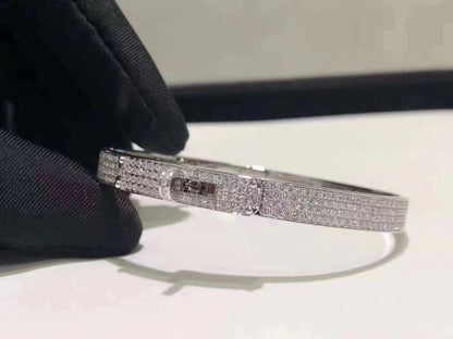 [Vicky]HM KELLY BRACELET IN SILVER AND FULL PAVE DIAMOND