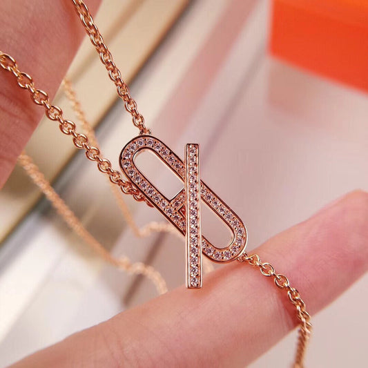 [Vicky]HM FIRE PIG NOSE NECKLACE TRENDY STREET