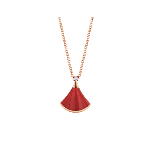 [Vicky]DREAM NECKLACE CARNELIAN 1 DIAMOND