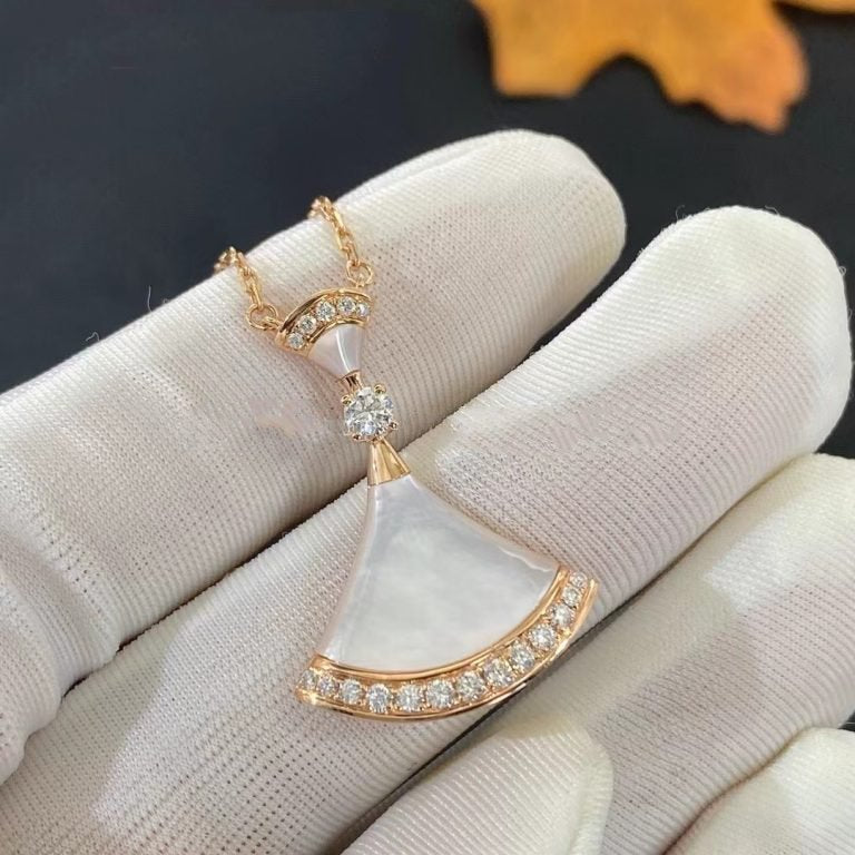[Vicky]DREAM NECKLACE MOP PINK GOLD DIAMOND