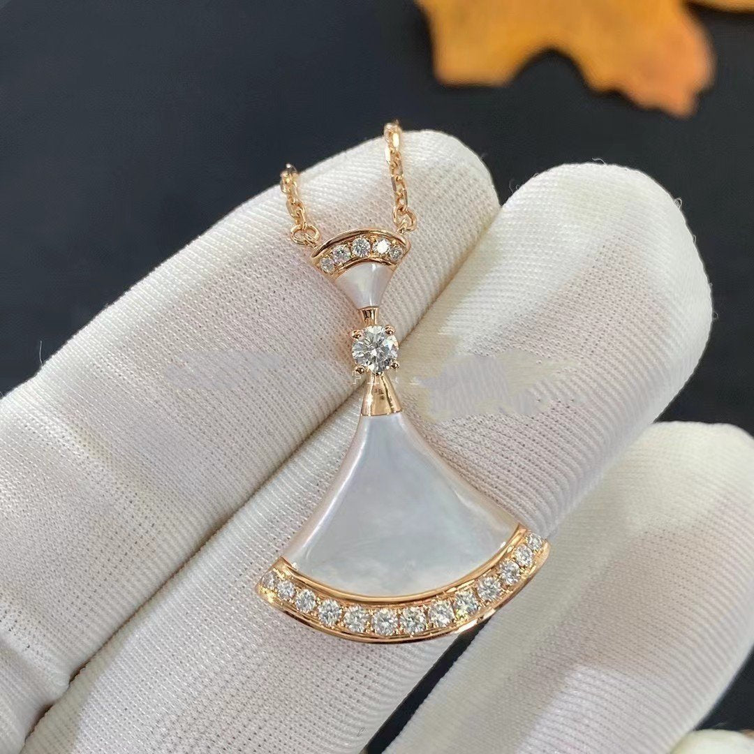 [Vicky]DREAM NECKLACE MOP PINK GOLD DIAMOND