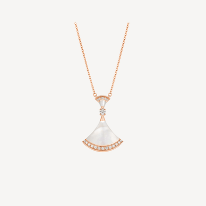 [Vicky]DREAM NECKLACE MOP PINK GOLD DIAMOND