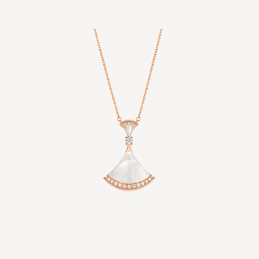 [Vicky]DREAM NECKLACE MOP PINK GOLD DIAMOND