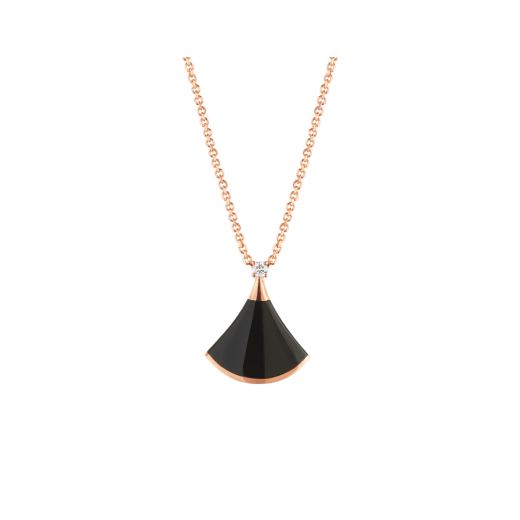 [Vicky]DREAM NECKLACE ONYX 1 DIAMOND
