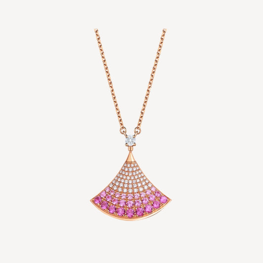[Vicky]DREAM NECKLACE PINK GOLD PINK DIAMOND
