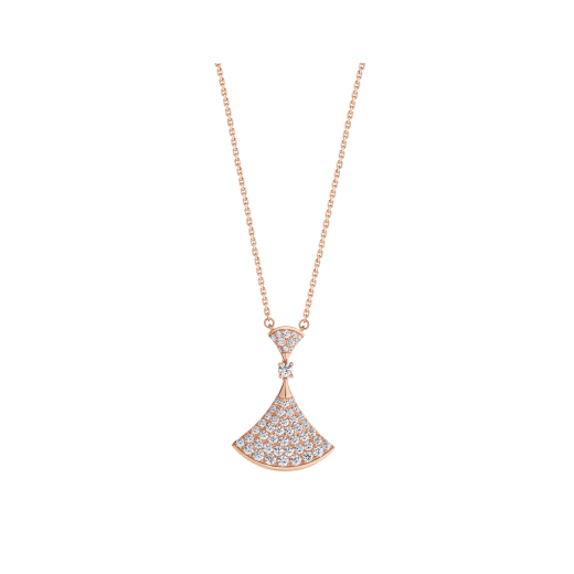 [Vicky]DREAM NECKLACE PINK GOLD FULL DIAMOND