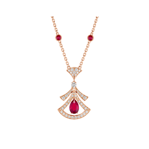 [Vicky]DREAM NECKLACE CARNELIAN DIAMOND PINK GOLD