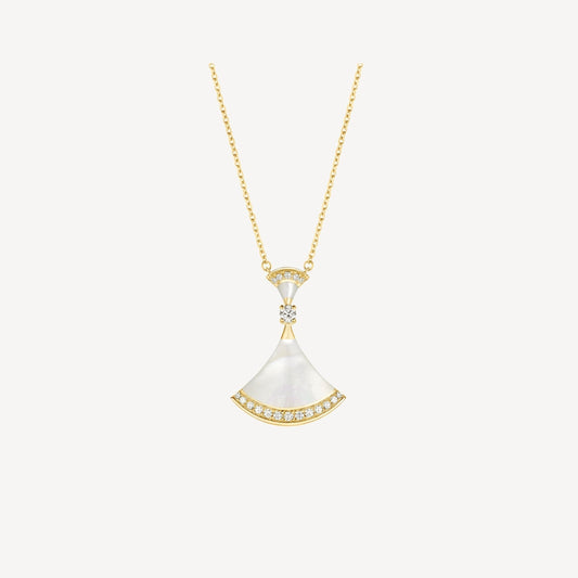 [Vicky]DREAM NECKLACE MOP GOLD DIAMOND