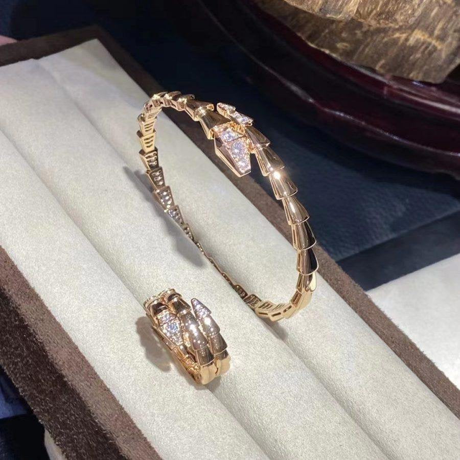 [Vicky]SERPENTI BRACELET DIAMONDS PINK GOLD