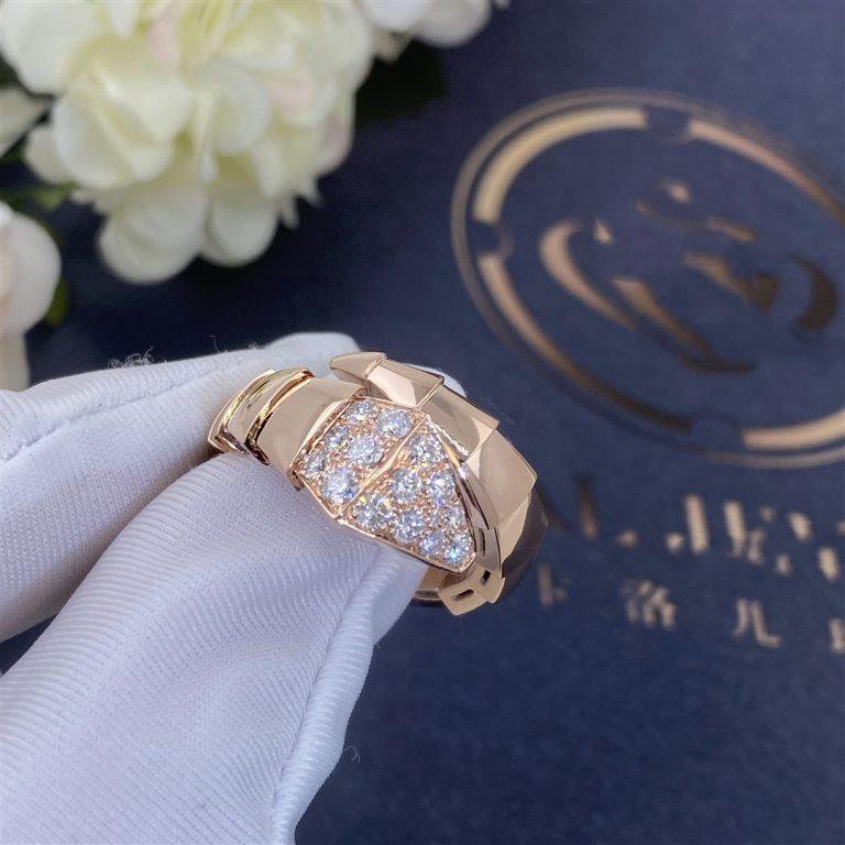 [Vicky]SERPENTI RING PINK GOLD DIAMOND