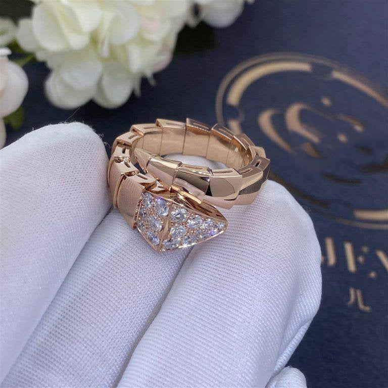 [Vicky]SERPENTI RING PINK GOLD DIAMOND