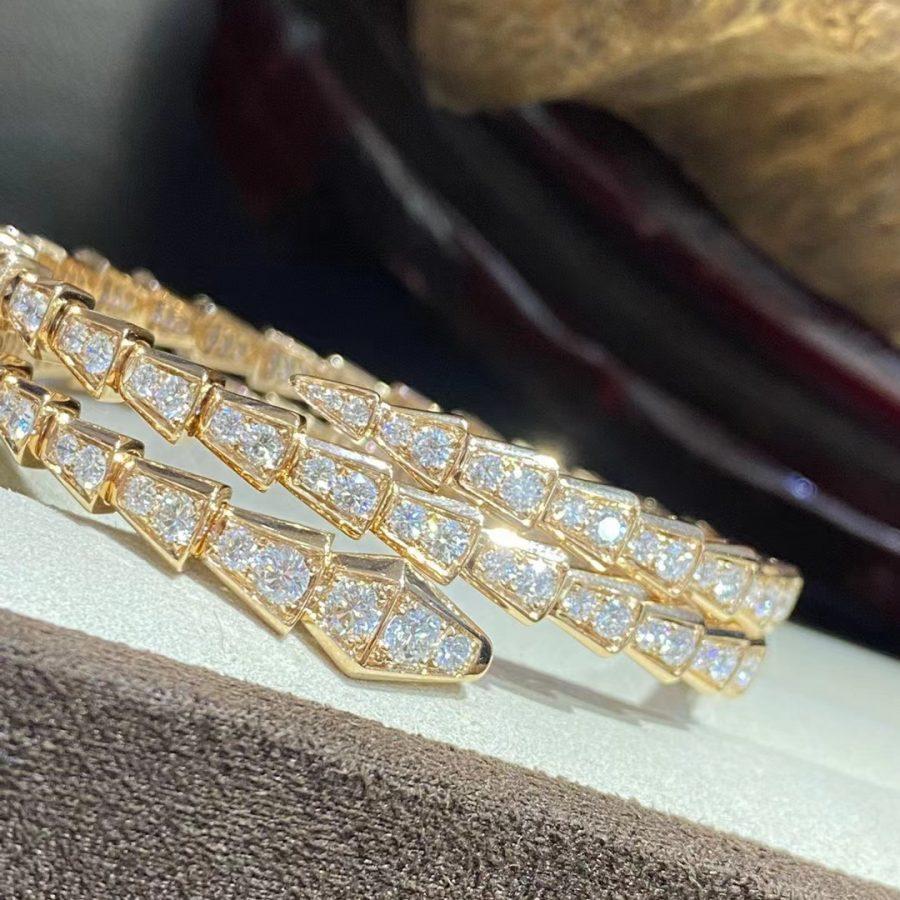 [Vicky]SERPENTI BRACELET GOLD DIAMOND DOUBLE ROW