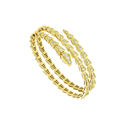 [Vicky]SERPENTI BRACELET GOLD DIAMOND DOUBLE ROW