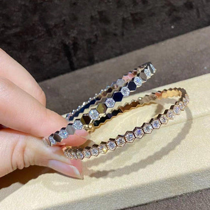 [Vicky]BEE LOVE GOLD BRACELET FULL DIAMOND