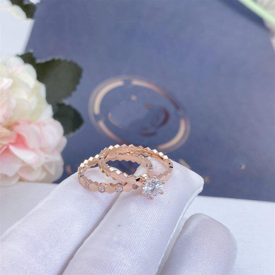 [Vicky]BEE LOVE RING PINK GOLD 1 DIAMOND