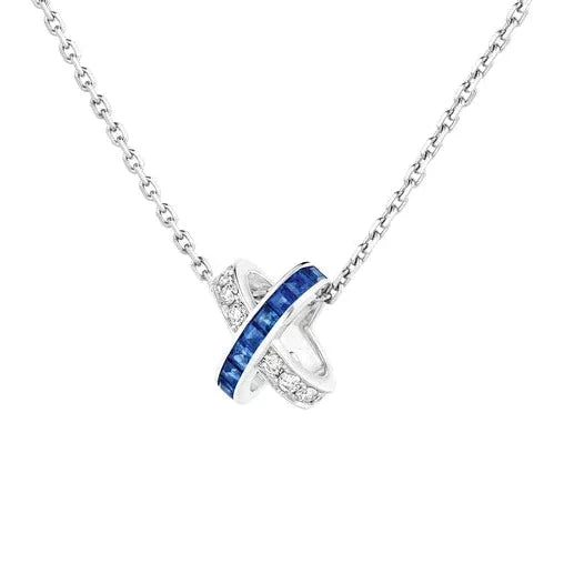 [Vicky]LIENS DIAMOND SILVER NECKLACE