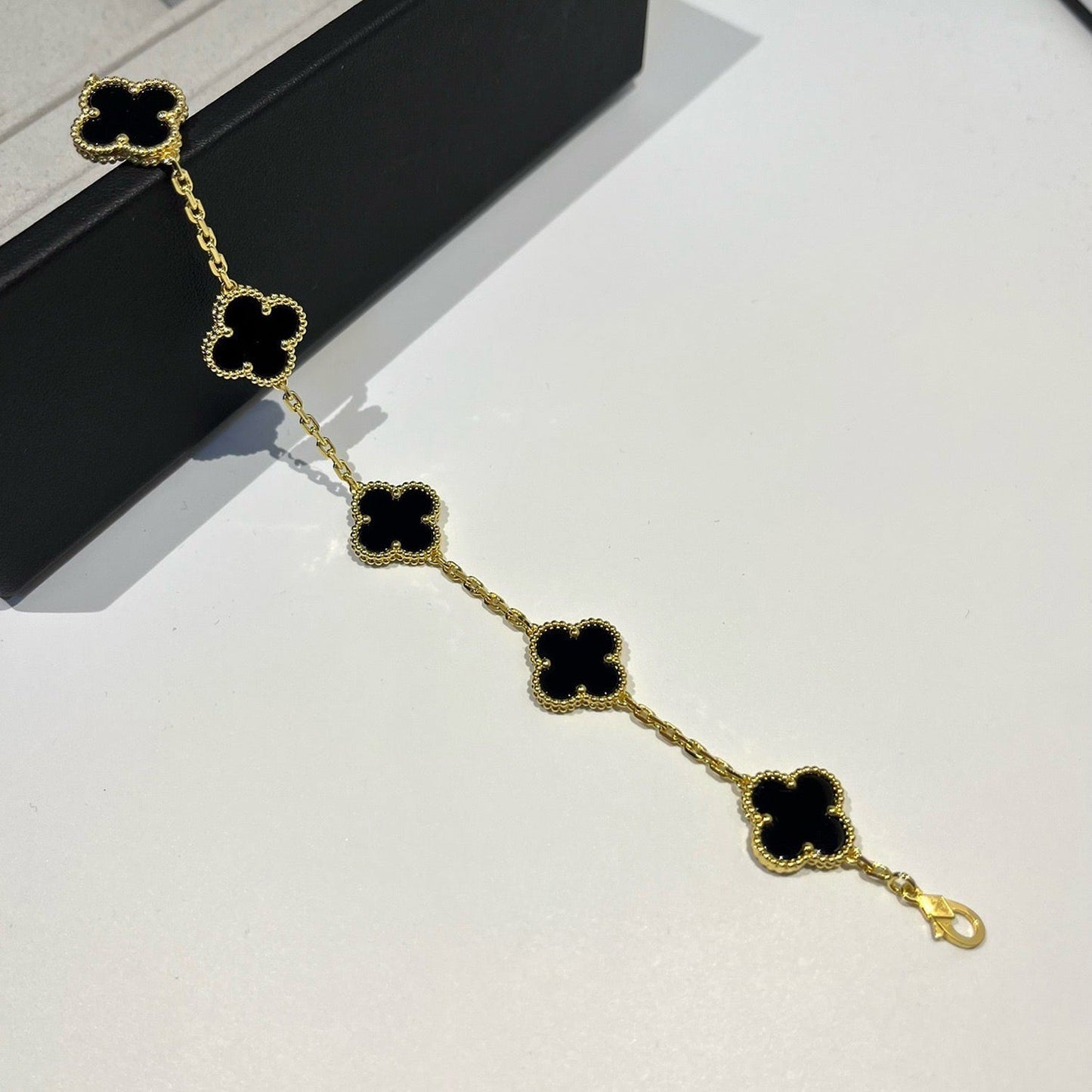 [Vicky]CLOVER  5 MOTIFS BLACK ONYX BRACELET
