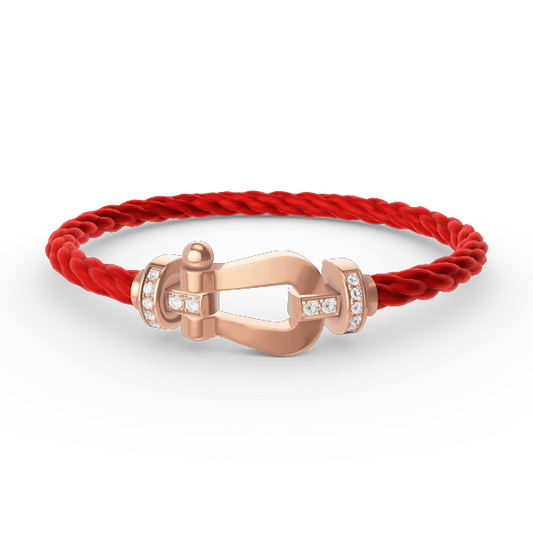 [Vicky]FORCE LARGE HORSESHOE HALF DIAMOND BRACELET ROSE GOLD