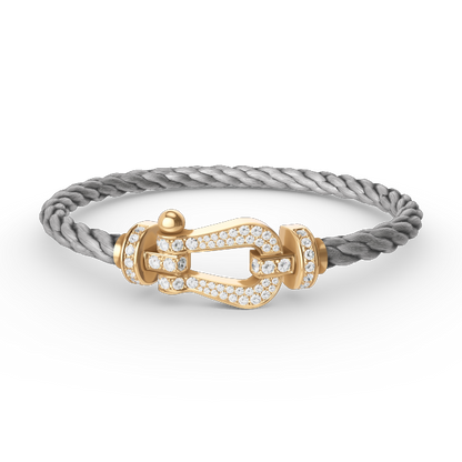 [Vicky]FORCE LARGE HORSESHOE FULL DIAMOND BRACELET GOLD