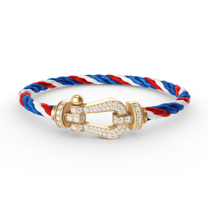[Vicky]FORCE LARGE HORSESHOE FULL DIAMOND BRACELET GOLD