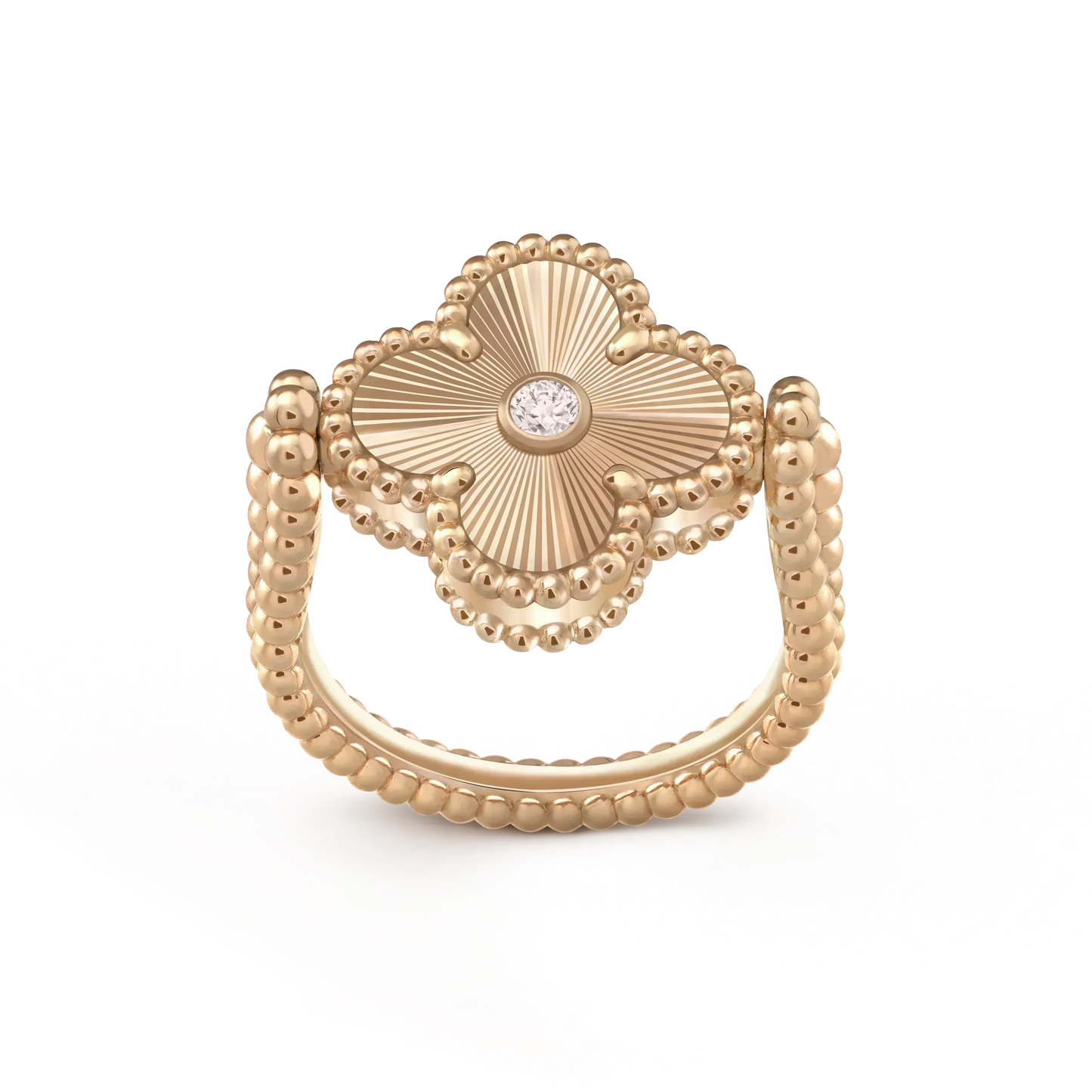 [Vicky]CLOVER RIVERSIBLE ROSE GOLD RING