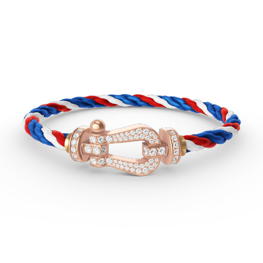 [Vicky]FORCE LARGE HORSESHOE FULL DIAMOND BRACELET ROSE GOLD