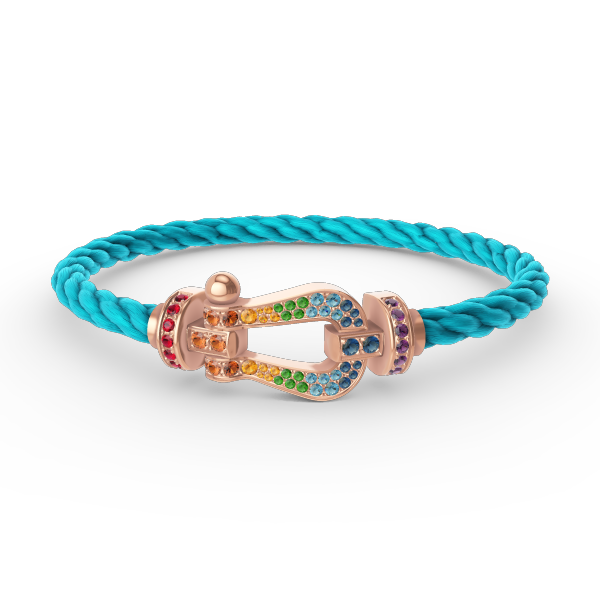 [Vicky]FORCE LARGE HORSESHOE  COLORED DIAMOND BRACELET ROSE GOLD