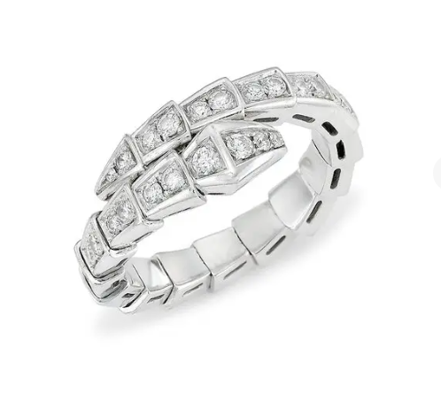 [Vicky]SERPENTI RING SILVER DIAMOND PAVED 4MM