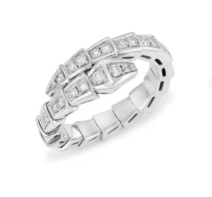 [Vicky]SERPENTI RING SILVER DIAMOND PAVED 4MM