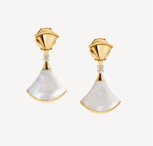 [Vicky]DREAM MOP 1 DIAMOND EARRINGS