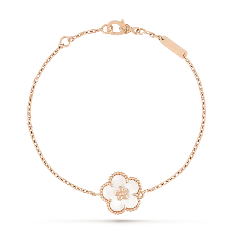 [Vicky]LUCKY WHITE MOP PLUM BLOSSOM  BRACELET