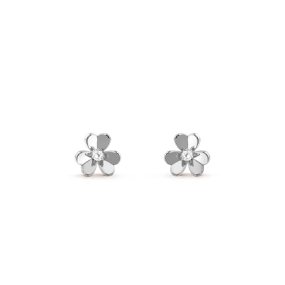 [Vicky]FRIVOLE MINI SILVER FLOWER EARRINGS