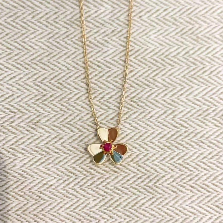 [Vicky]FRIVOLE GOLD FLOWER NECKLACE