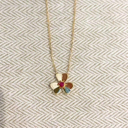[Vicky]FRIVOLE GOLD FLOWER NECKLACE