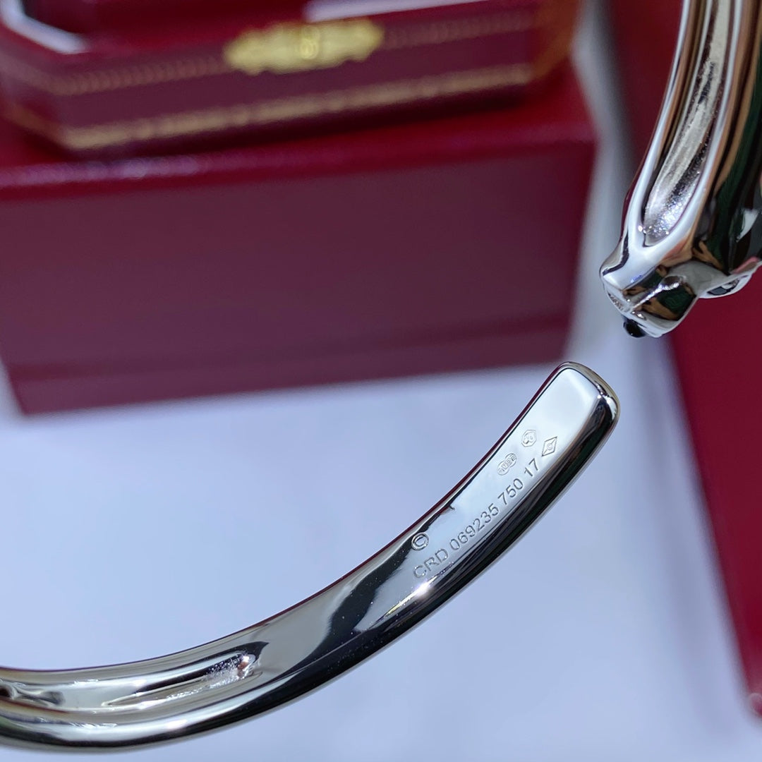 [Vicky]PANTHERE SILVER OPEN BRACELET