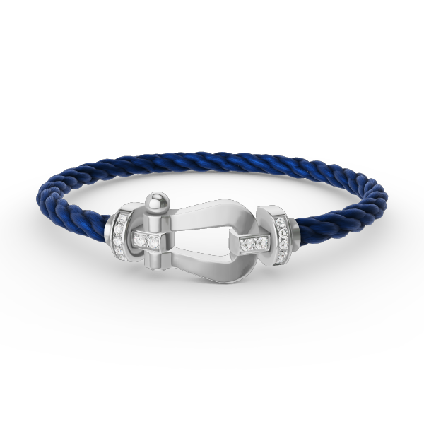 [Vicky]FORCE LARGE HORSESHOE HALF DIAMOND BRACELET SILVER