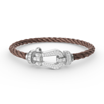 [Vicky]FORCE LARGE HORSESHOE FULL DIAMOND BRACELET SILVER