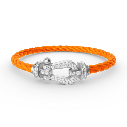 [Vicky]FORCE LARGE HORSESHOE FULL DIAMOND BRACELET SILVER