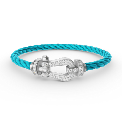 [Vicky]FORCE LARGE HORSESHOE FULL DIAMOND BRACELET SILVER