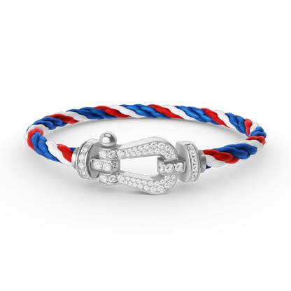 [Vicky]FORCE LARGE HORSESHOE FULL DIAMOND BRACELET SILVER