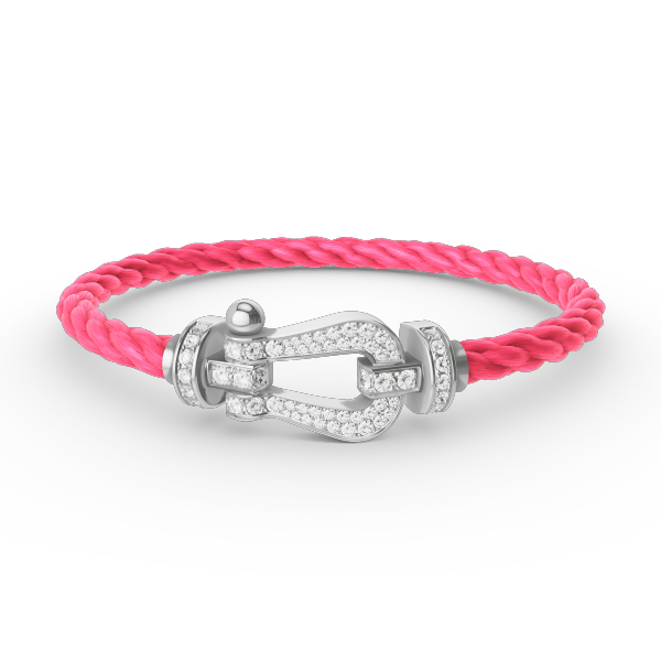 [Vicky]FORCE LARGE HORSESHOE FULL DIAMOND BRACELET SILVER
