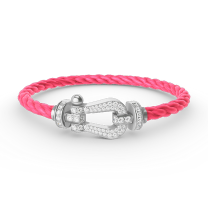 [Vicky]FORCE LARGE HORSESHOE FULL DIAMOND BRACELET SILVER