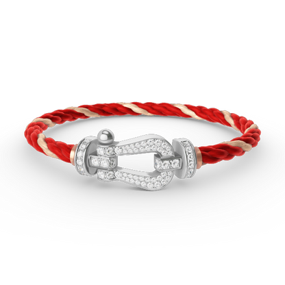 [Vicky]FORCE LARGE HORSESHOE FULL DIAMOND BRACELET SILVER