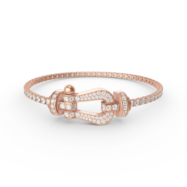 [Vicky]FORCE  LARGE HORSESHOE FULL DIAMOND TENNIS BRACELET